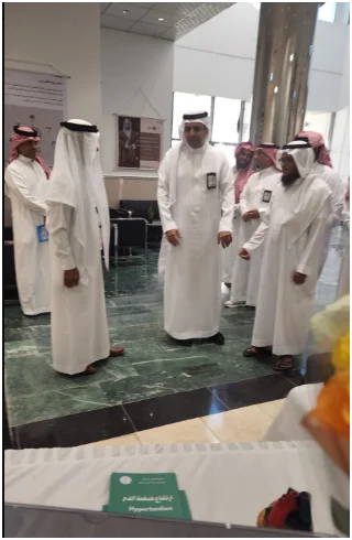 جمعية الأمراض المزمنة تقيم ركن توعوي بمناسبة اليوم العالمي لإرتفاع ضغط الدم في إدارة التعليم في الخرج